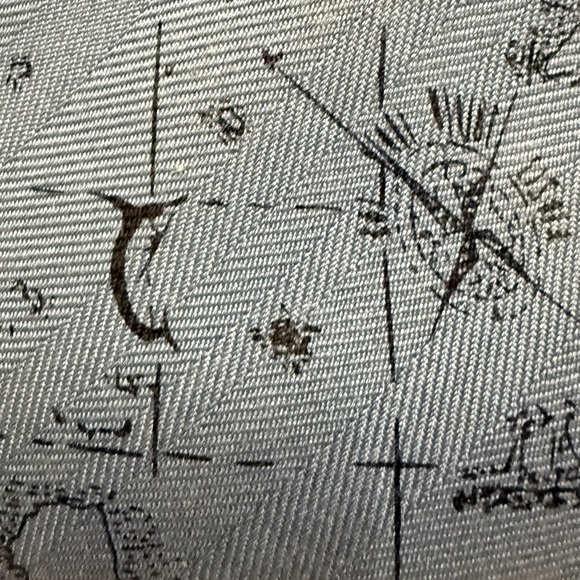 Tommy Bahama 100% Silk Blue Map Print Men’s Tie - Picture 9 of 13